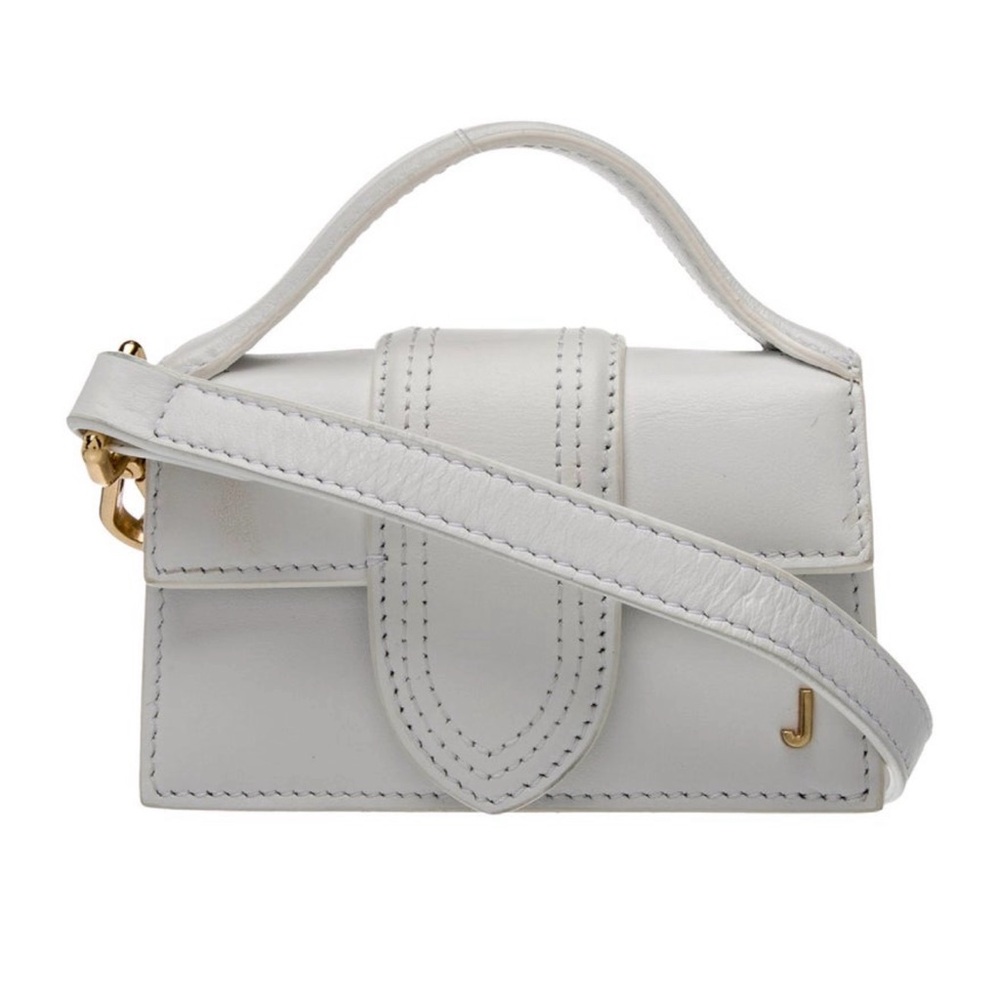 Jacquemus White Mini Bag with Gold Accent